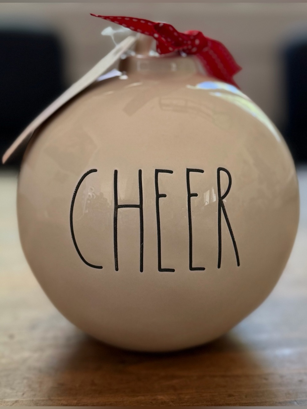 Rae Dunn Cheer large ornament